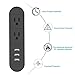 Desktop Edge Power Outlets with USB Ports,Desk Clamp Power Strip,Aluminum Alloy Fireproof Power Strip,Removable Desktop Mount Multi-Outlets for Home Office Reading