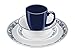 Corelle 16 Piece Old Town Blue Livingware Dinnerware Set, White
