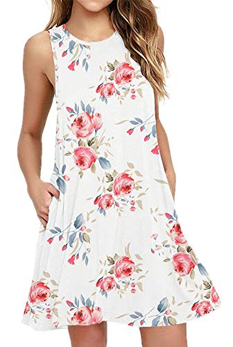 BISHUIGE Women's Floral Work Casual Spring Dresses Round Neck - Want It All