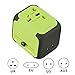 Universal Travel Adapter Worldwide Travel Chargers Adapters Green