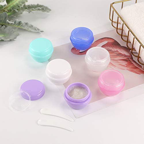 LONGWAY Mini Beauty Clear Plastic Travel Lotion Scrub Container Jars