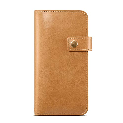 Leather Flip Case Fit for iPhone 11, Yellow Wallet Cover for