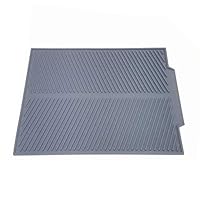 tlongtea65 Kitchen Antislip Drain Pad Multi-purpose Silicone Heat Insulated Storage Mat Cushion Baking Supply Tool Grey