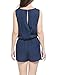Allegra K Women Sleeveless Cut Out Back Elastic Waist Romper M Navy Blue