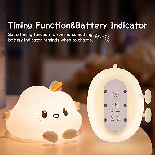 One Fire Cute Night Light for Kids,Baby Children Nightlight,Nursery Cloud Color Changing Bright Toddler Portable Lamp Remote,Squishy Soft Led Silicone Glow Battery Operated Night-Light for Bedroom