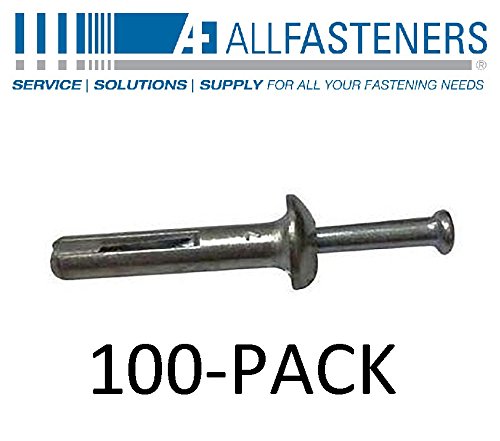 Click Here to See More Images AllFasteners 1ZHD14200 ZAMAC Hammer Drive Anchors 1/4 x 2, Pack of 100
