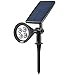 AMIR Upgraded 2 in 1 Solar Lights, 360° Adjustable Waterproof Outdoor Landscape Lighting Spotlight Wall Light Auto On/ Off for Yard Garden Driveway Pathway Pool Tree Patio