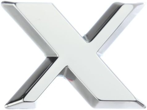 Luxbling Car Chrome 3D Letter - Silver - X
