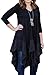Ibagstyle Womens Asymmetrical Big Hem Causal Long Sleeve Tunic T-shirt Dress