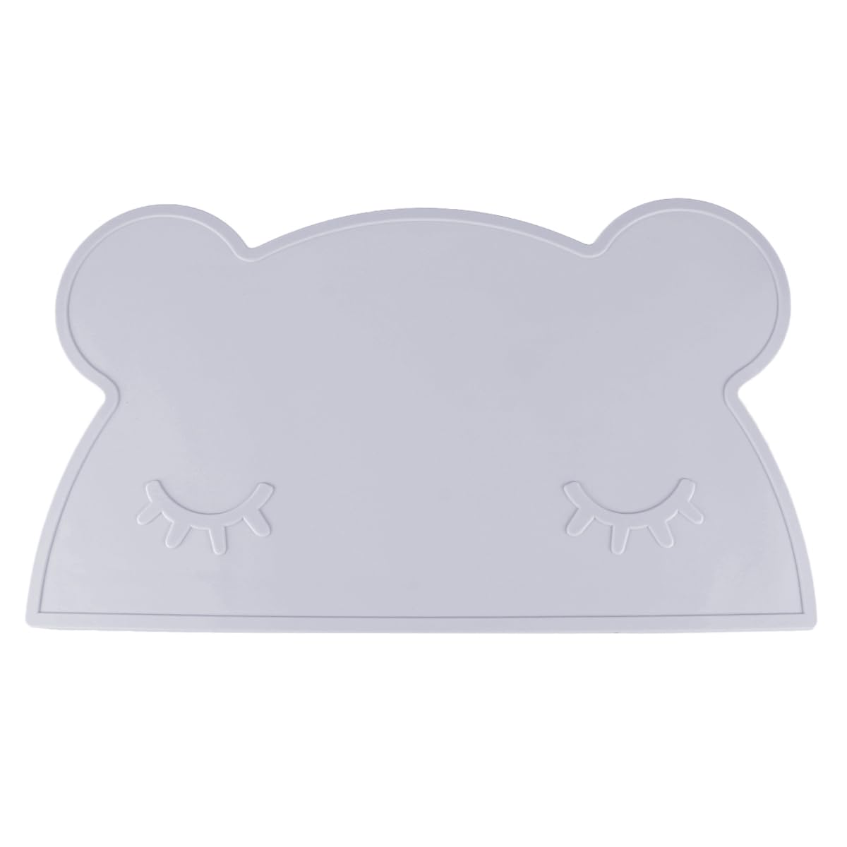 MAGICLULU Children Shape Silicone Placemats Heat Insulated Non Tableware Mats for Kids Light Grey and Travel Safe for Toddlers and Infants