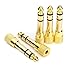 Devinal Professional 6.35mm 1/4 inch Plug to 3.5mm 1/8 inch Jack Gold Plated TRS AUX Stereo Audio Headphone Jack Adapter Converter Connector(5 Pack)