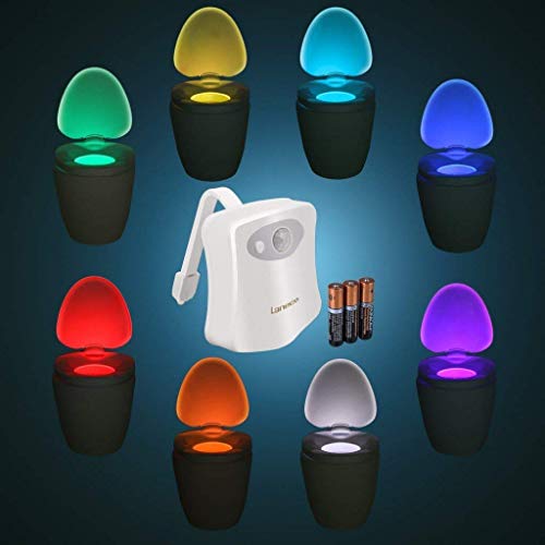 SleepinGO Multi-Color Motion Sensor LED Toilet Night Light - Light Detection Sensor- Cool New Fun Gadget for Him, Her, Men, Women, Birthday Kid - Funny Unique Gift Idea - Best Gag Christmas Present