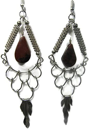 Handmade Stone Earrings Hippie Jewelry for Women Girls