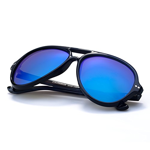 Classic oversize fashion sunglasses, plastic frame with polarized…
