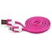 JustJamz 3 Feet 1 Meter (10 PACK) Multi Color Flat Noodle Lightning to USB Cable for iPhone 7 6S 6S Plus 6 Plus 5s 5 5c 8 pin Lightning Assorted Colors