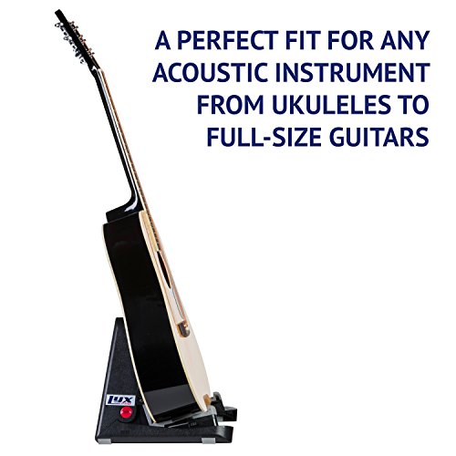 LyxPro Acoustic Guitar Stand – Portable, Collapsible Guitar Holder w/Protective Rubber Padding, Adjustable Mounts & Convenient Folding Design - Thumbnail 2