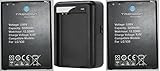 TrendON 2x 3200mAH Li-ion spare replacement battery 1 Charger kit for LG V20 [12-Month Warranty] (2 Batteries 1 Charger)