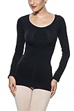 Khaya Women's Basic Long-Sleeve Bodysuit Seamless Body Shaper Top