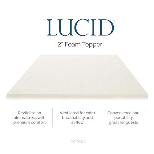 LUCID 2 Inch Traditional Foam Ventilated Hypoallergentic, California
