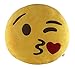 KINREX Emoji Pillow Toys For Kids And Adults - Blowing Kisses Yellow Pillow Cushion - Birthday Presents For Boys, Girls, And Adults - 35 cm