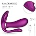 G-Spot Wearable Vibrator Butterfly Waterproof Vibrators Clitoris Masturbation Dildo Adult Sex Toys Invisible Wand USB Rechargeable Vagina Stimulator Massager for Women Couples (Purple)