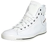 Diesel Exposure iv White Black New Womens Leather Hi Top Trainers Shoes Boots
