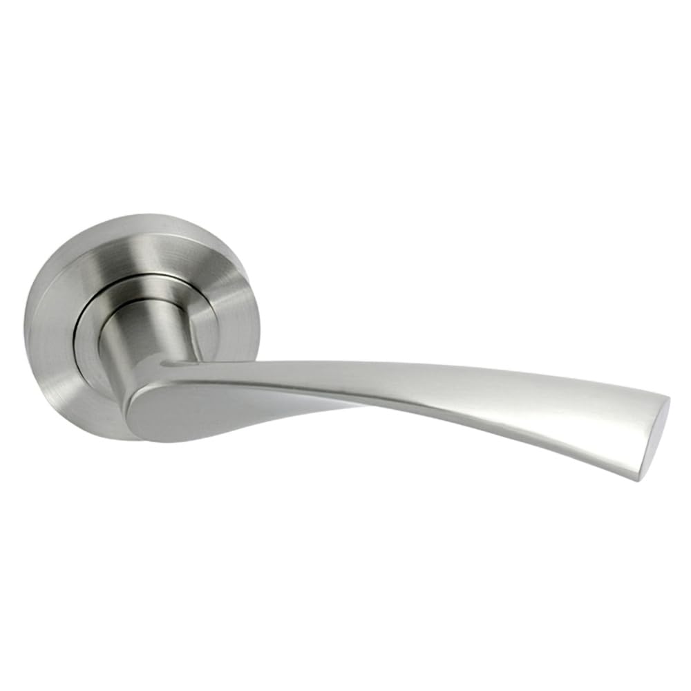 ORYX 3035010 Roseta Onda - Door Handle, Glossy Nickel
