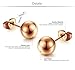 Jstyle Stainless Steel Womens Ball Stud Earrings for Girls Round Hypoallergenic 3-8mm 6 Pairs a Set 20G