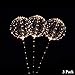 18 Inch 3 PCS Led Light Up BoBo Balloon, Warm White/ Red/ Pink colors, Fillable Transparent Balloons with Helium, Great for House Decorations, Wedding and Party Decoration- Lasts 72 hours (Warm white)