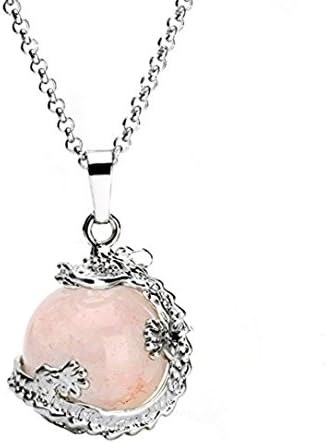 Most Beloved Dragon Claw Moving Crystal Quartz Ball Gothic Power Healing Chakra Reiki Pendant Necklace