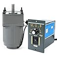 Electric Gear Motor with Speed Controller 110V 15W Variable Speed Gear Reducer Motor Single-Phase Smooth Operation Long Working Life (Reduction ratio: 1:25)