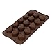 Clearance Tuscom Non Stick Silicone Love Shape Chocolate Mold,for Jelly Ice Fondant Sugar Tool Mold (Brown)