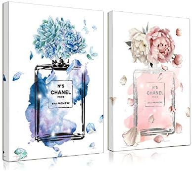 ヴォーグ アートパネル シャネル 香水 ポスター アートパネル花 ヴォーグ 北欧 アートフレーム ポスター インテリア絵画 壁掛け 壁飾り 部屋飾り フレーム付きの完成品 A 30cmx40cmx2pcs Sloth Gr Jp