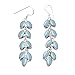 11.80ctw Genuine & Created Gemstone & 925 Silver Plated Dangle Earrings Made By Sterling Silver Jewelry