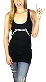 Metallica Womens Long Racerback Tank Top Black