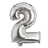 32 inch Letter Balloons Silver Alphabet Number