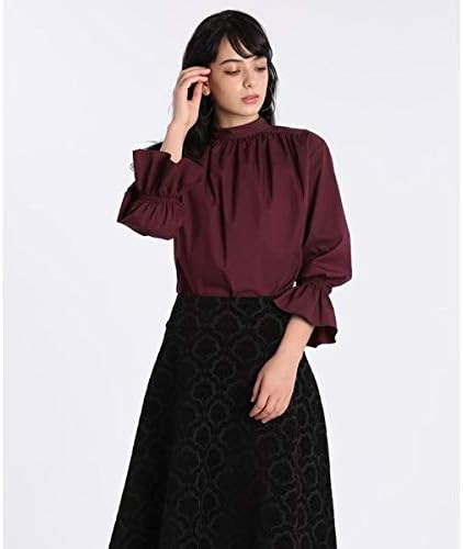 Amazon エフデ Maglie Par Ef De ギャザーブラウス ボルドー4 09 シャツ ブラウス 通販