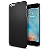 iPhone 6s Plus Case, Spigen® [Thin Fit] Exact-Fit [Black] Premium Matte Finish Hard Case for iPhone 6s Plus (2015) - Black (SGP11638)