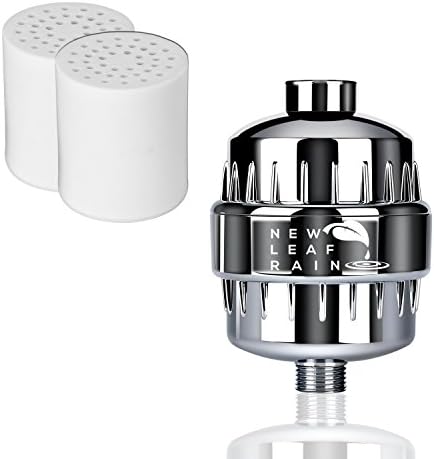 Shower Water Filter by New Leaf Rain Chrome Universal with Cartridge Replacement