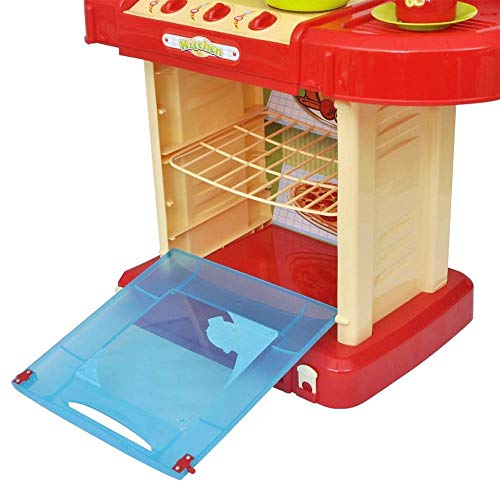 Autoshoppingcenter Spielküche Kinderküche mit Licht und Sound, Kinderküchen-Spielset mit Kochgeschirr Little Chef Kinder… – Bild 5