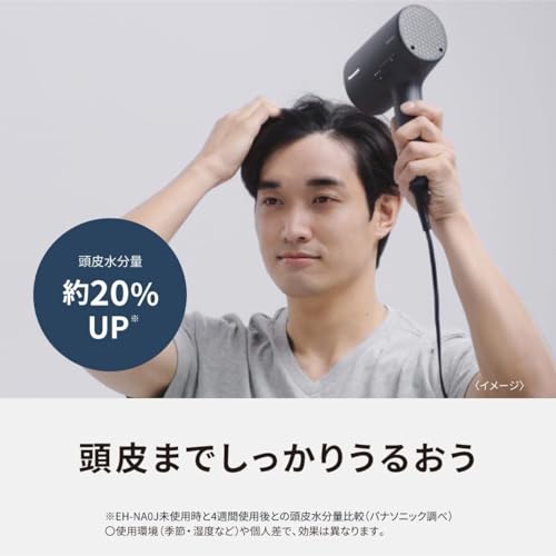 Panasonic EH-NA0J-A Hair Dryer, Nano Care, Equipped with High Penetration Nano-e & Minerals, Compact, Deep Navy