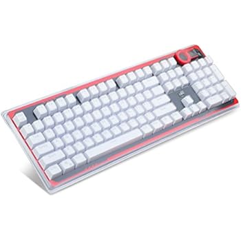 Redragon A101 Replacement Keycaps,104 Keyboard Keycaps, Cherry MX Compatible, Mechanical Keyboard Keycaps Inclusive Keypuller for Mechanical Keyboard (White)