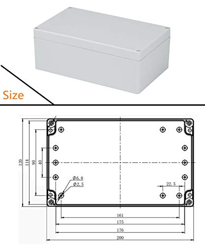 SamIdea 7.9"x 4.7" x 3" Waterproof Plastic Enclosure CCTV Project Case Power Junction Box