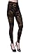VIV Collection One Size Print Fashion Leggings, Bronze Olive Paisley