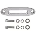 Hawse Fairlead Mount - Winch Fairlead for Synthetic Winch Rope Cable Line Rope Lead Guide Polished Aluminum Universal ATV/UTV Hawse Fairlead