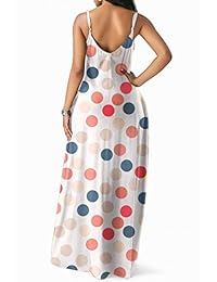 Herose - Vestido para mujer, diseño de lunares, multicolor arcoíris