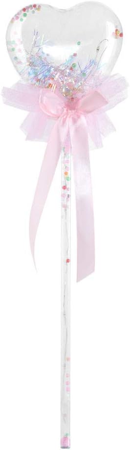 OKEYsoe Flashing Wand Angel Wings Fairy Sticks Glowing Light-up Magic Stick Luminous Magical Wand Magical Wand Princess Cosplay Stick for Party (B)