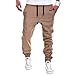 Calsky Men's Outdoor Casual Running Jogger Bottom Pants Trousers (XX-Large, Khaki)