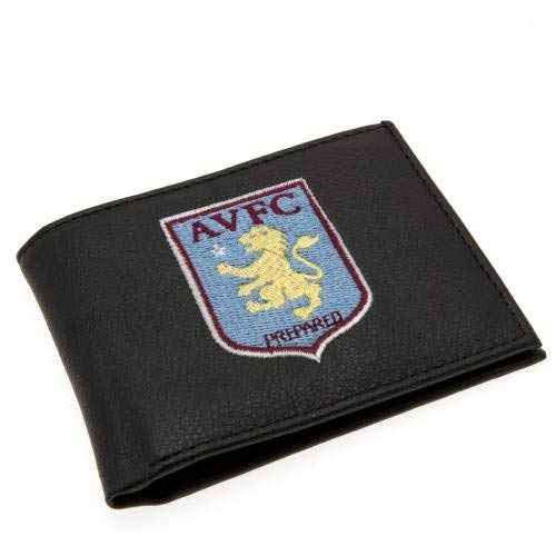 Aston Villa F.C. Wallet 7000- PU wallet- embroidered Crest- multiple card slots- approx 11cm x 9cm- on a header card- Official Football Merchandise