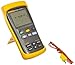 Fluke 53-2 Single Input Digital Thermometer with USB Recording, 3 AA Battery, -418 to 3212 Degree F Range, 60 Hz Noise Rejection